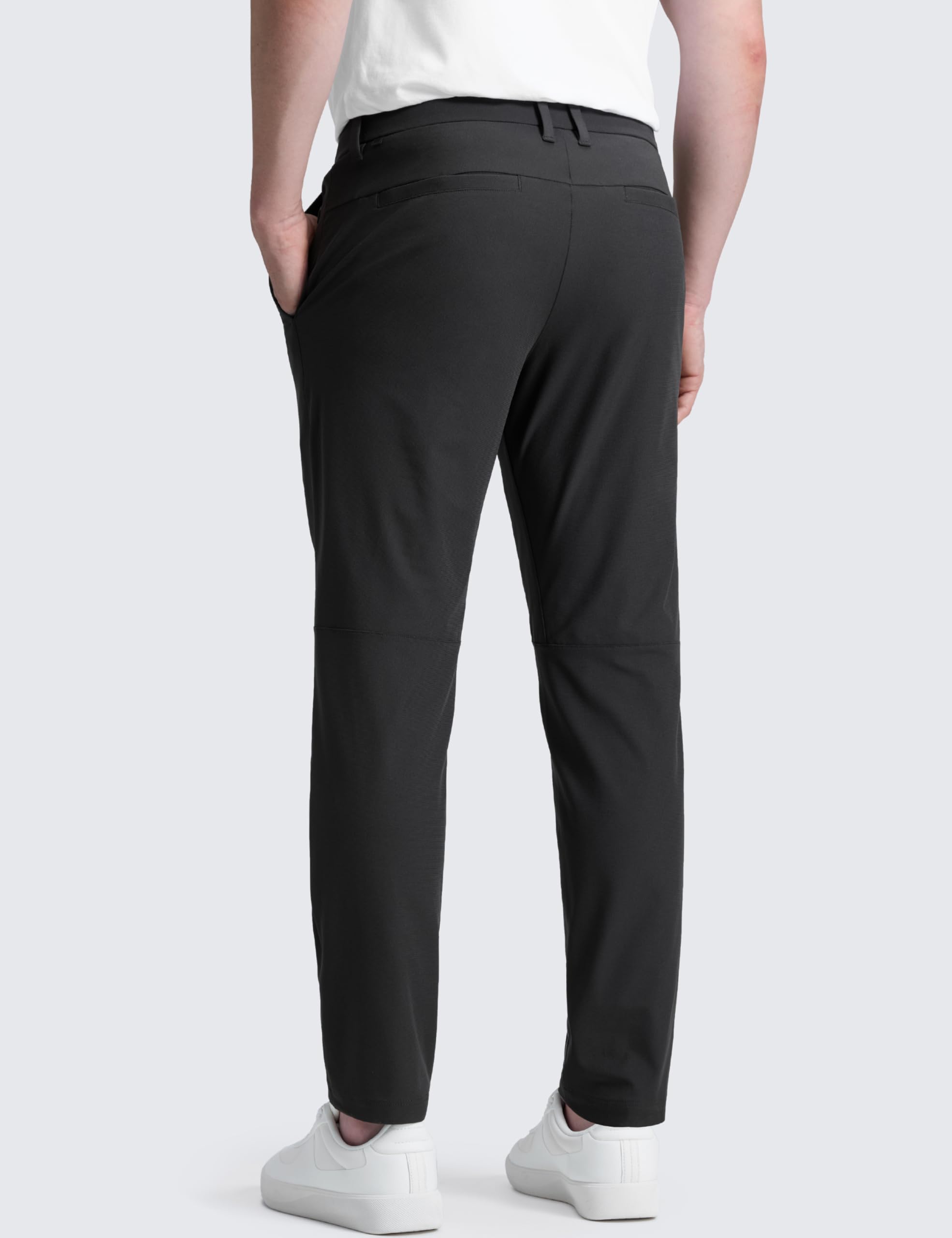 CRZ YOGA Pantaloni da Golf Comodi 86 cm Inchiostro Grigio 52 | Elasticità Adeguata, Antipiega, Casual, Gamba Leggermente Affusolata, Fronte Piatto, Tasche, Pantaloni Dritti per Uomo