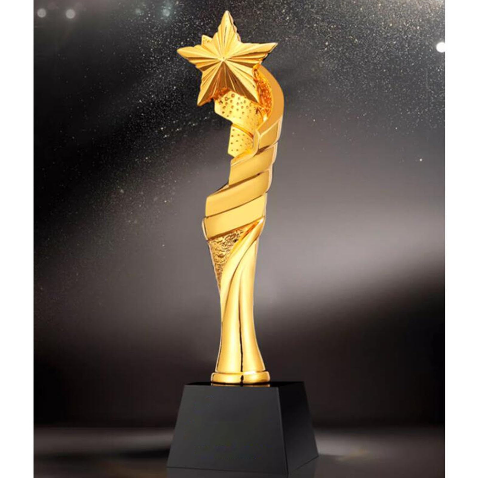 Trophées Trophée Gravé Étoile À Cinq Branches en Résine Dorée Trophée du Prix des Employés Exceptionnels De L’assemblée Annuelle Trophée du Championnat De Compétition Coupes