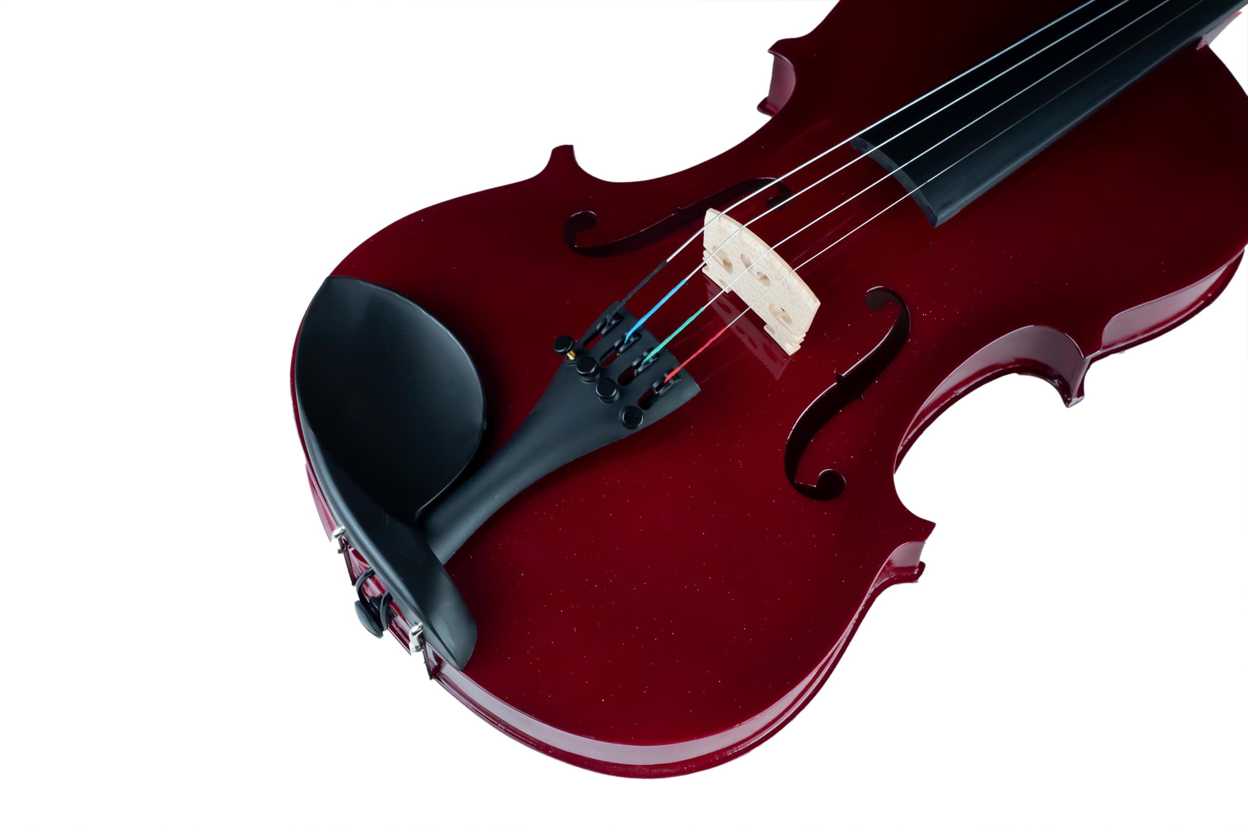 Full-Size 4/4 Classical Modern Red Violin with Bow, Rosin, and Case-image-22