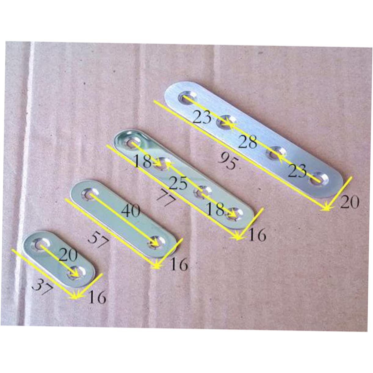 NAMOARLY 20pcs Stainless Steel Repair Plate Joining Plate Steel Mending Plate Mending Plate with Screws Flat Repair Plate Corner Brace Plate Truss Mending Plate Fixing Plate