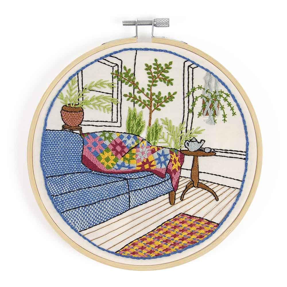 Dmc Blue - Winter Garden By Karin Fast Advanced Woven Stitch Embroidery Kit