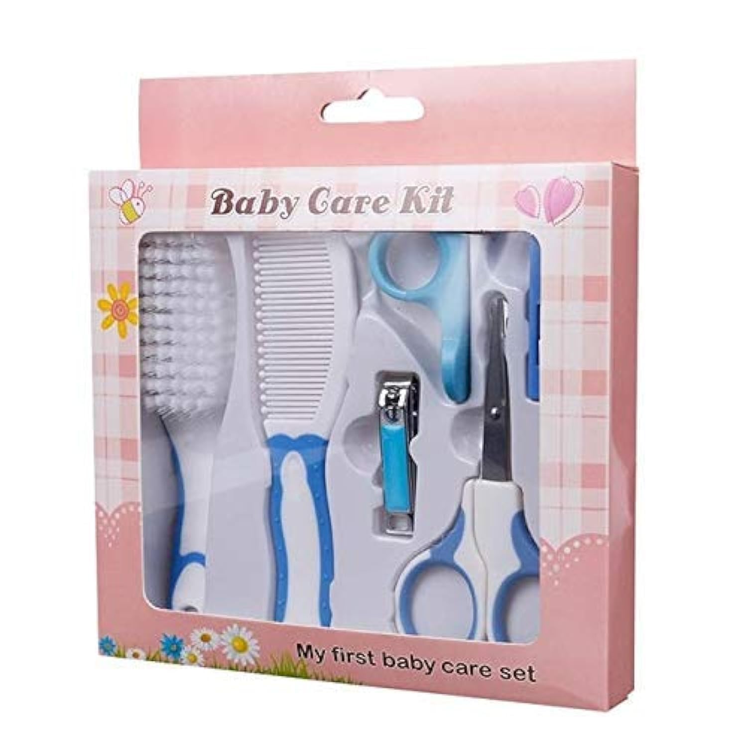 Dazzle Baby Grooming Kit (Hair Comb/Brush/Nail Cutter, Blue)-image-33