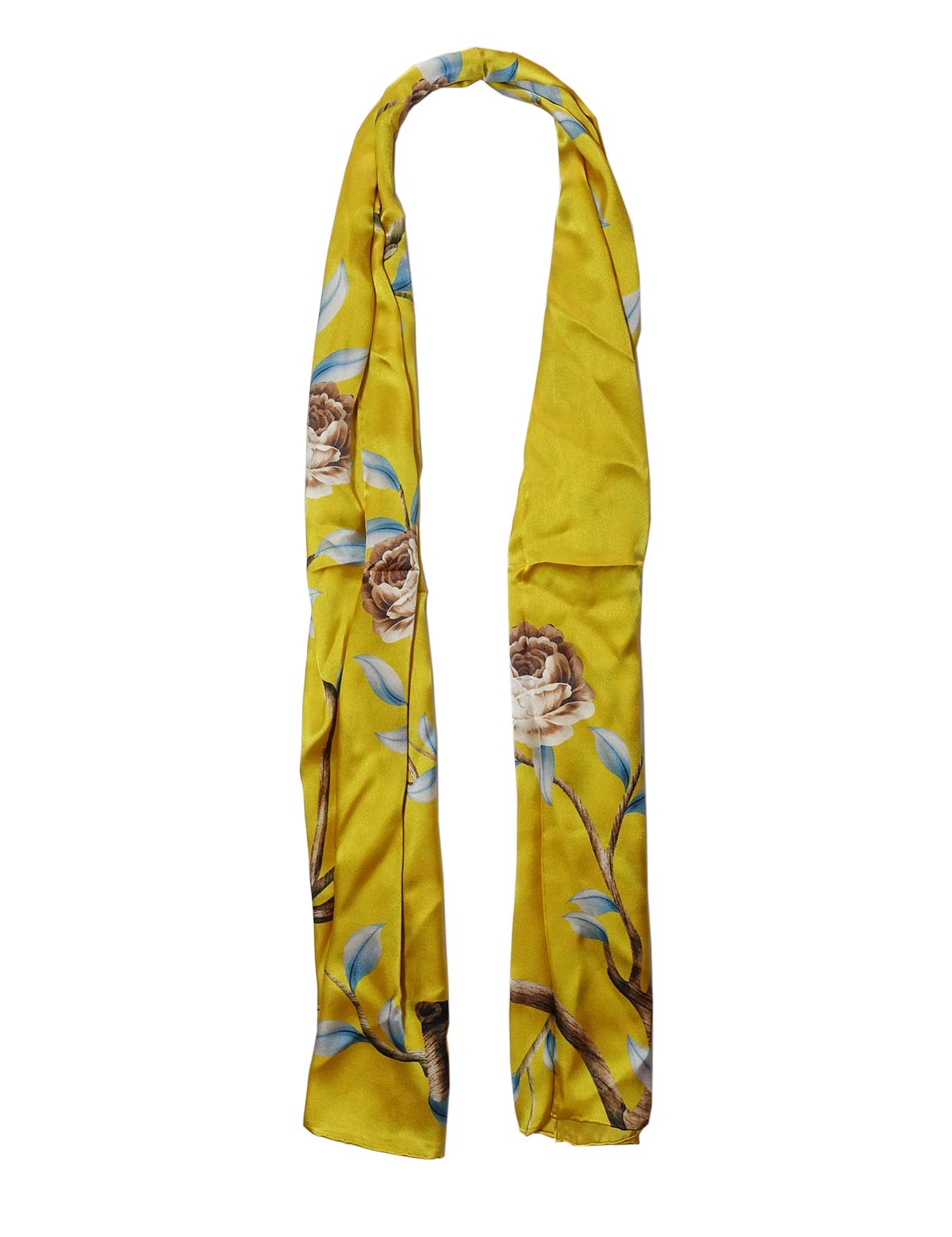 Sciarpa da donna in 100% seta, leggera, in raso, 150 x 50 cm Color015 90