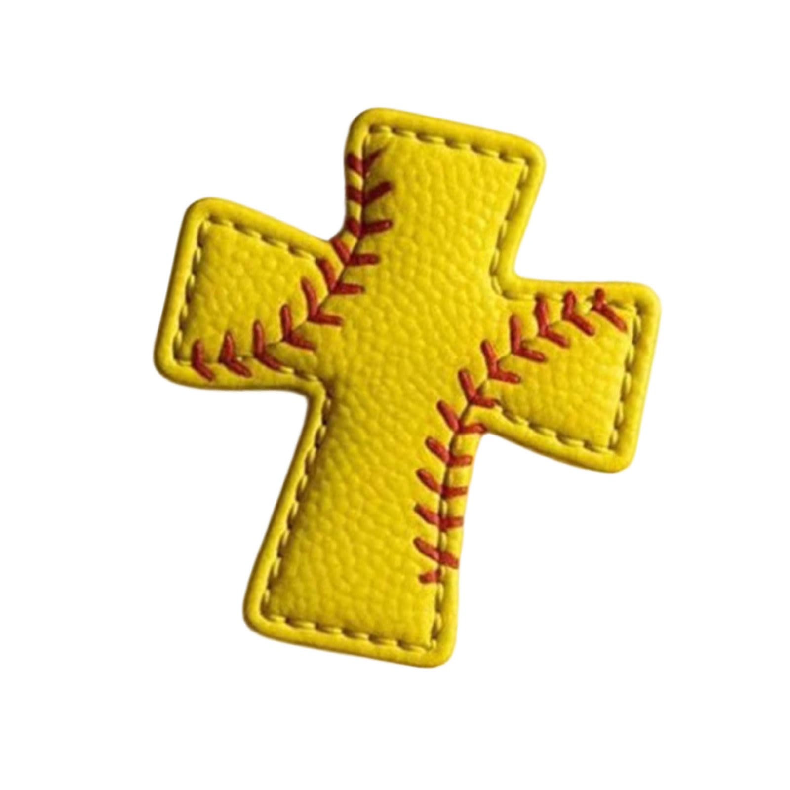 TFAOYS PU Leather Blessing Crosses Baseball Football Softball Motifs Souvenir Gifts Gift