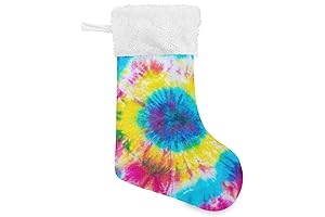 Qilmy Tie Dye Pattern Christmas Stockings