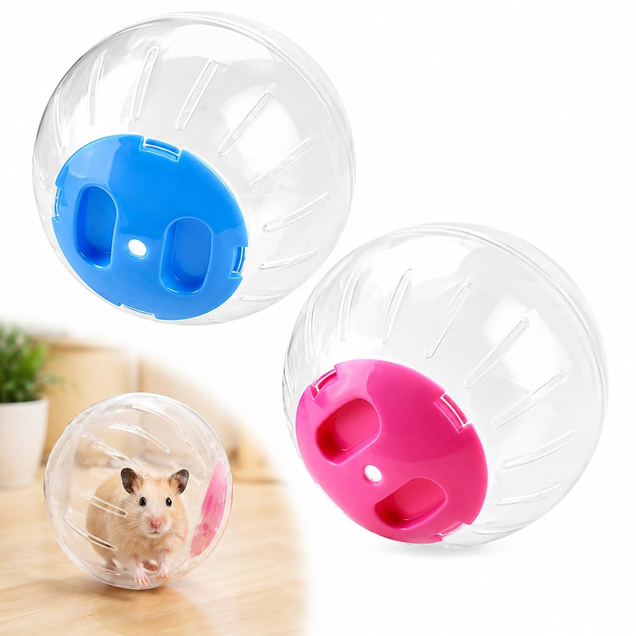 2 Pack 12cm Hamster Exercise Ball, Pet Running Ball