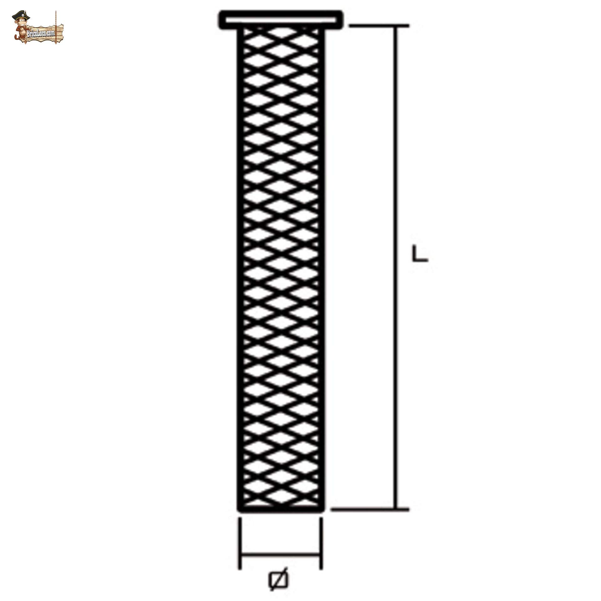 BricoLoco Tamis nylon cheville ancrage chimique pour fixation sur des matériaux tels que la brique ou le béton creux. (20, 20 x 85 (M-14/M-16))