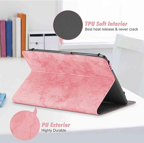 Miniatura 27 de UrbanX Funda universal para tablet de 7 a 8 pulgadas, funda protectora para tableta Huawei Mate 20 X (5G), con banda de fijación ajustable y Negro