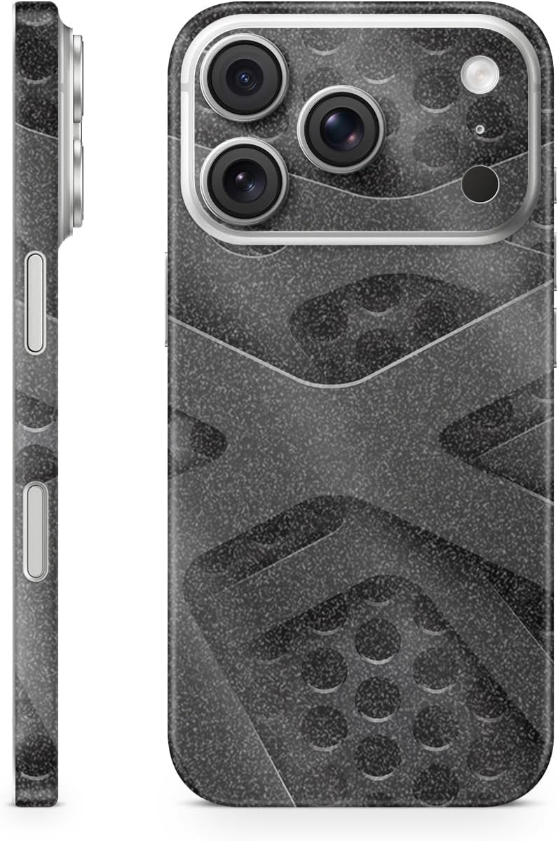 Glossy Glitter Phone Skin Compatible with Apple iPhone 17 Pro - Tech Wave - Premium 3M Vinyl Protective Wrap Decal Cover - Easy to Apply | Crafted in The USA by MightySkins