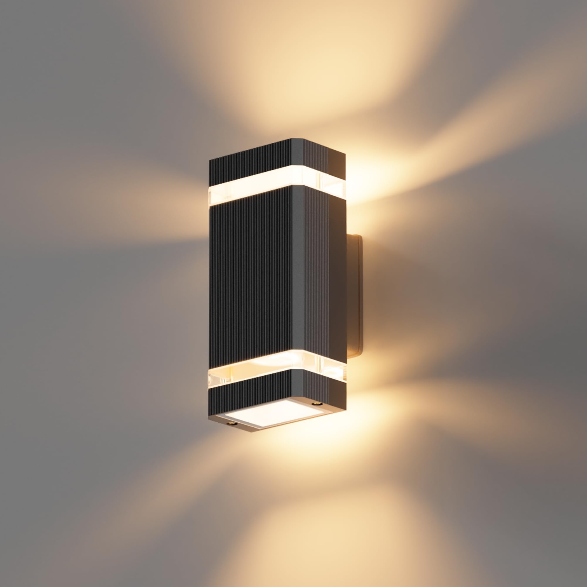 Aipsun Außenlampe Aussenlampe Wand,IP65 Außenleuchte Außenwandleuchte GU10 Up Down 3000K,LED Wandleuchte Wandlampe aussen -Aussenleuchte Außenbeleuchtung Garage & Korridor
