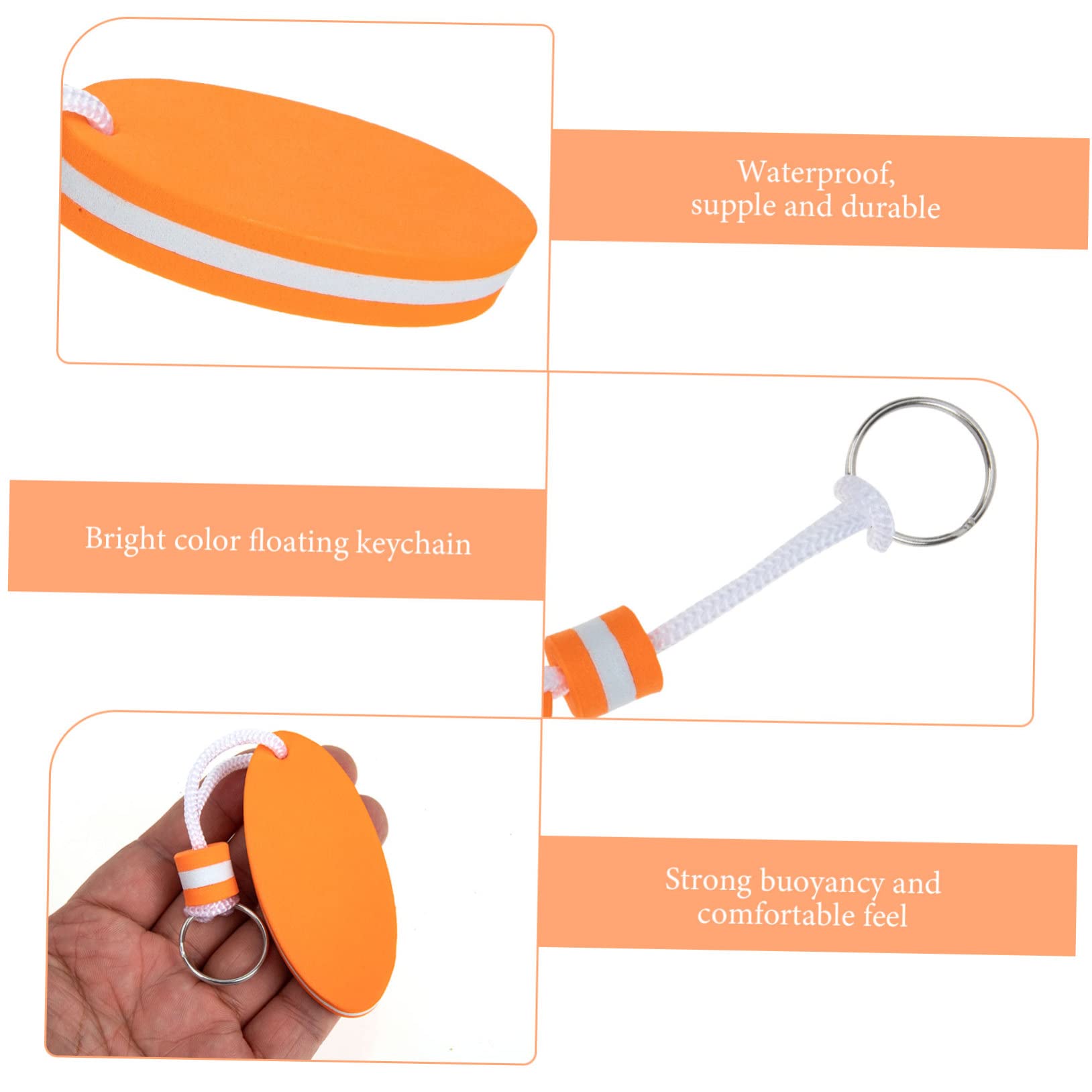 SUPVOX 5 Set Portachiavi Galleggiante Portachiavi Decorativo Per Attività Allaperto 4 Pezzi * 5