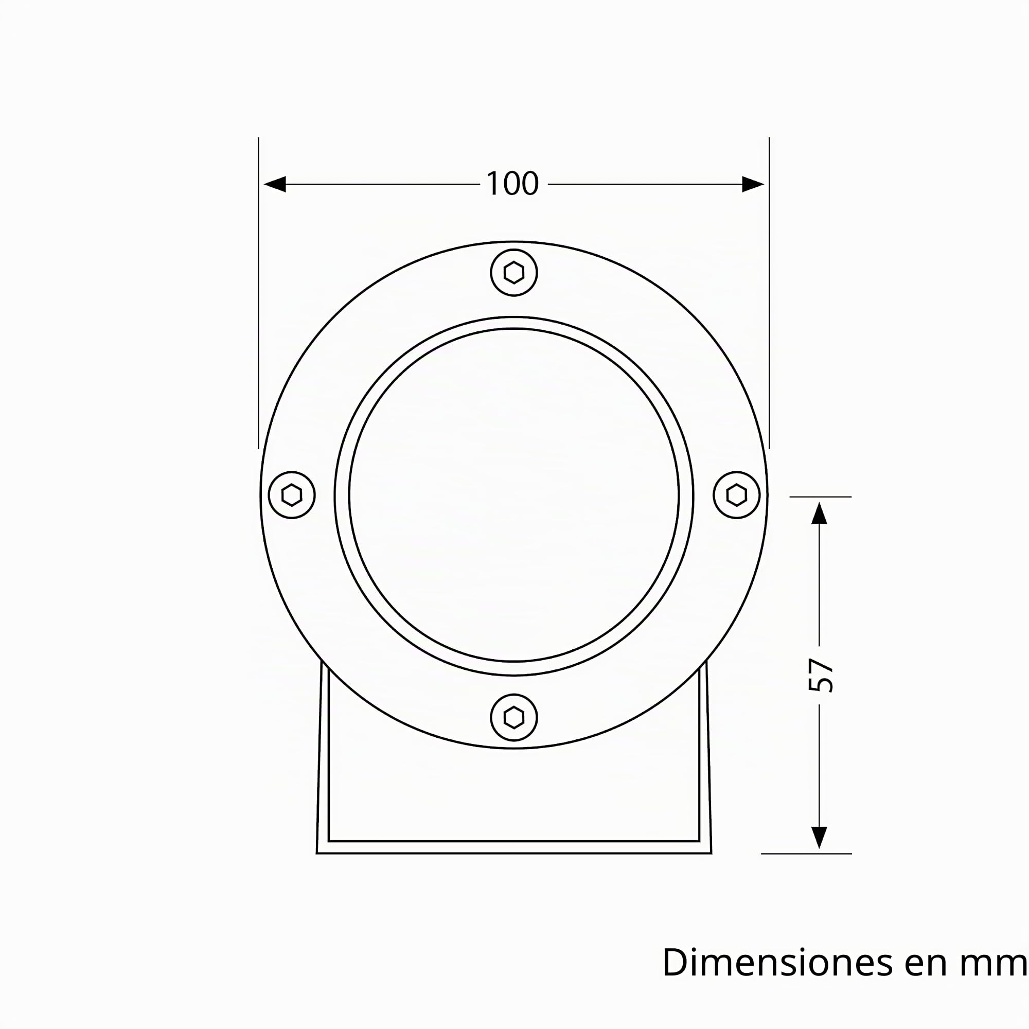 ledscom.de 4x foco de jardín DUK para exteriores, IP65, enchufe, negro, 1x GU10 máx. 15W