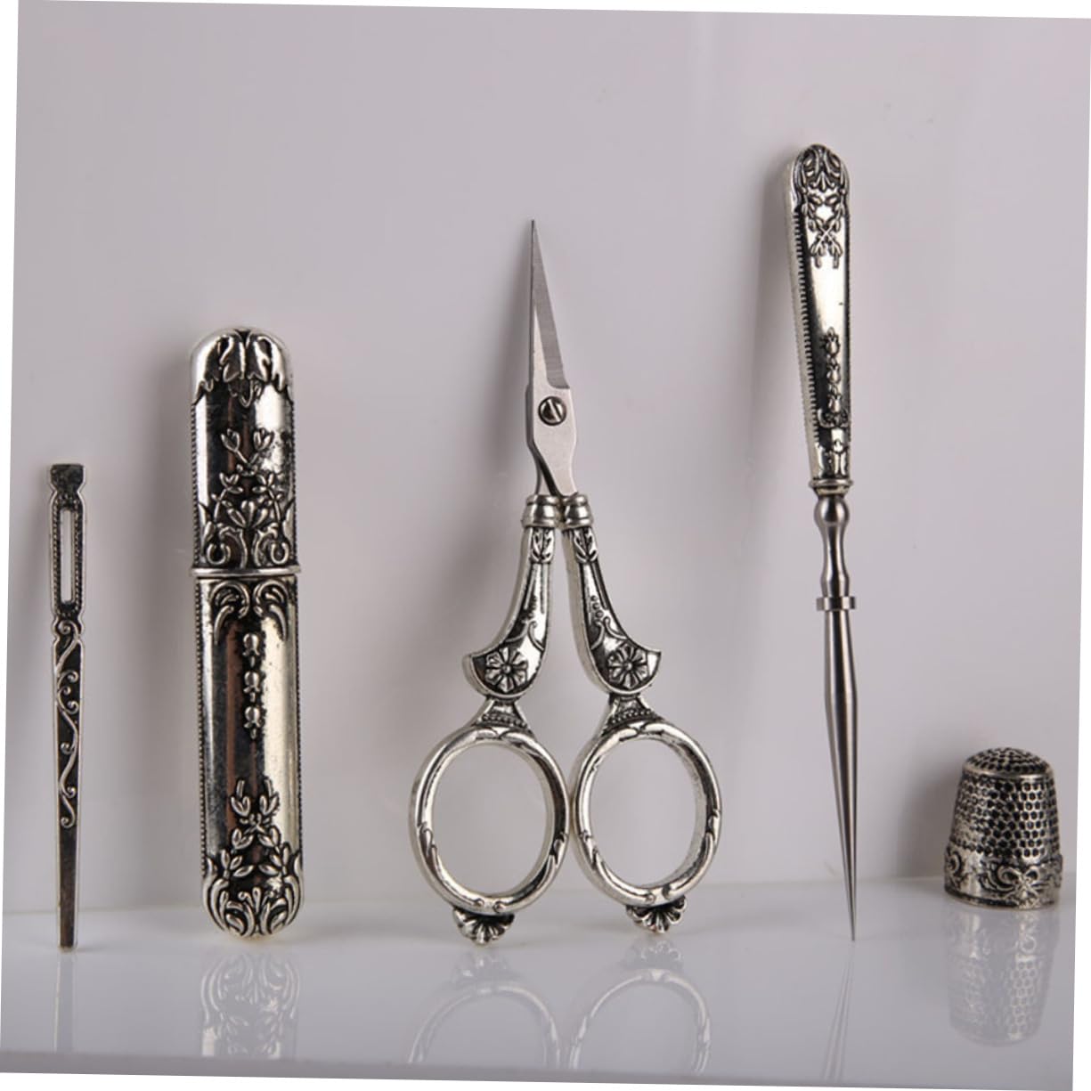 SEWACC 5pièces Ciseaux à Broderie Acier Inoxydable Vintage Outil Pratique Pour Couture Travaux Manuels Pour Artisanat Projets De Broderie