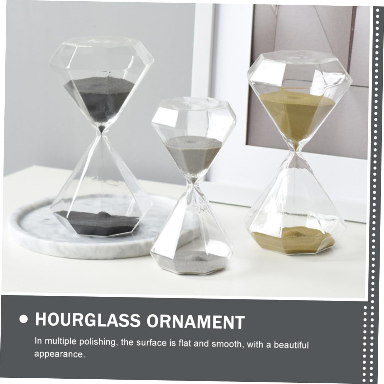 Reloj de Arena Decorativo de Escritorio con Diseño Temporizador de con Arena Adorno para Oficina y Hogar Elegante