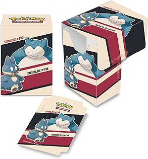 Ultra Pro - PokÃ©mon Snorlax & Munchlax Full View Deck Box - Protect & Store up to 75ct. Standard Size Collectible Cards, Trading Cards, & Gaming Cards, Self Locking Lid Deck Box