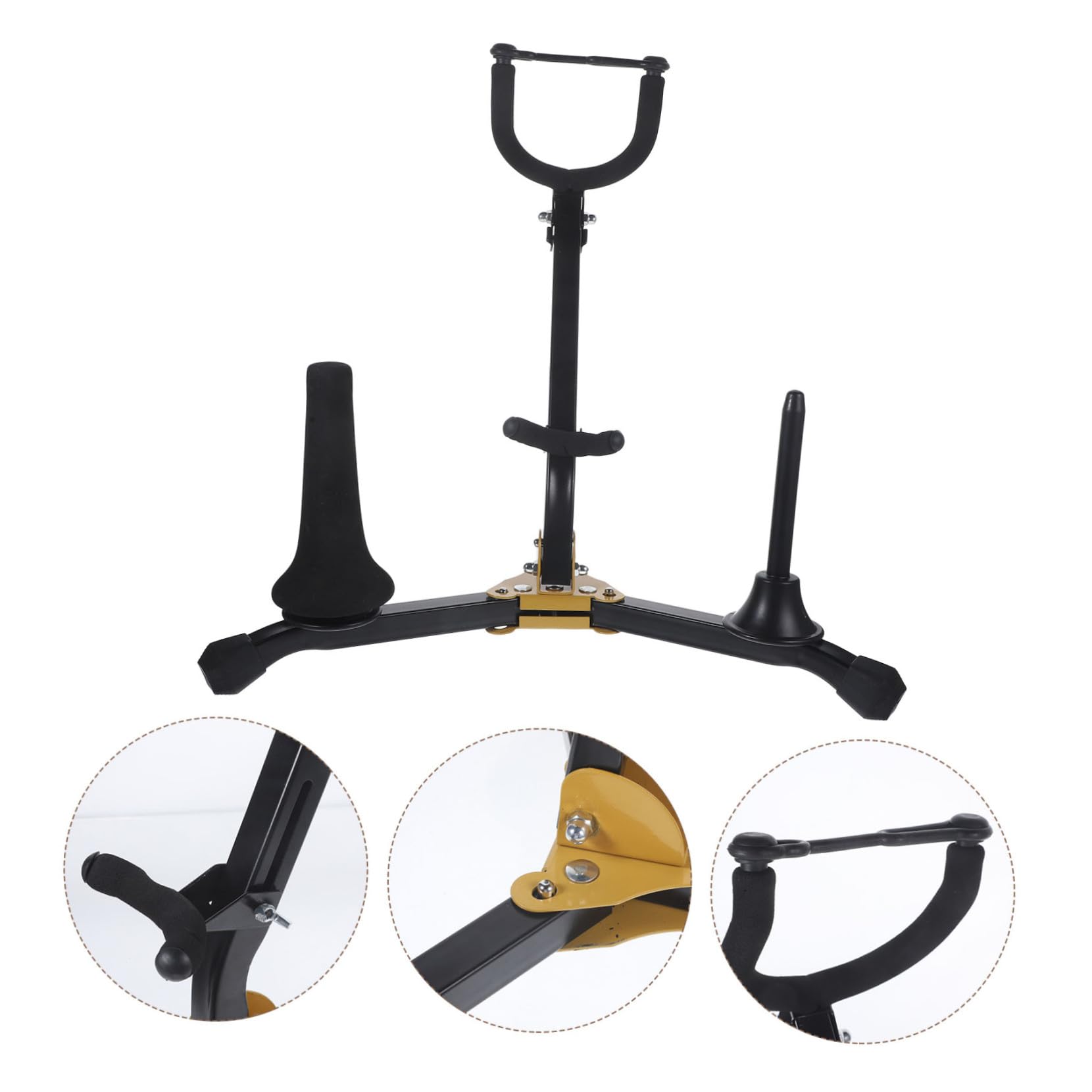 Supporto Pieghevole per Sassofono Tenore e Contralto Porta Sax Stabile e Leggero con Rack Multifunzionale per Clarinetto e Flauto Accessorio Strumento Musicale Portatile