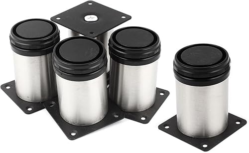 Miniatura 1 de IIVVERR 5 Pcs Screw Mounted Cabinet Support Metal Adjustable Leg Feet 50mm x 80mm (5 piezas de tornillo montado en el gabinete de soporte metálico