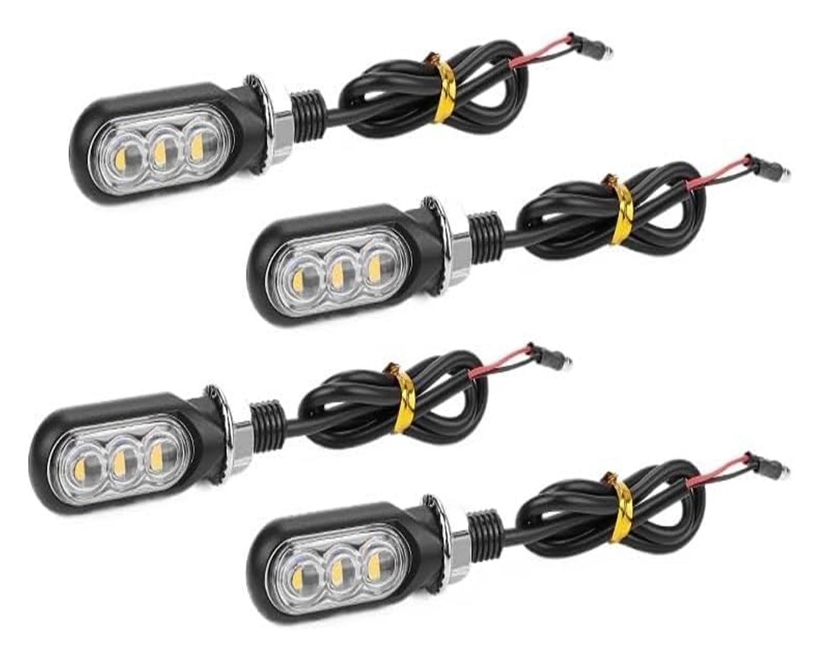 Indicatore Direzione Moto Per Yamaha LED Per Moto Indicatori Di Direzione Ambra Fluente Lampada Intermittente(Color4pcs)