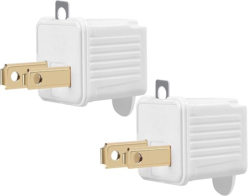 Miniatura 6 de Adaptador de conexión a tierra de 3 clavijas a 2 clavijas convertidor de salida - Adaptador de enchufe de 3 pines a 2 pines Extensión para cable