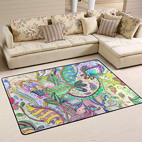 Tapis de sol velours corail épais 160x122 cm facile à nettoyer