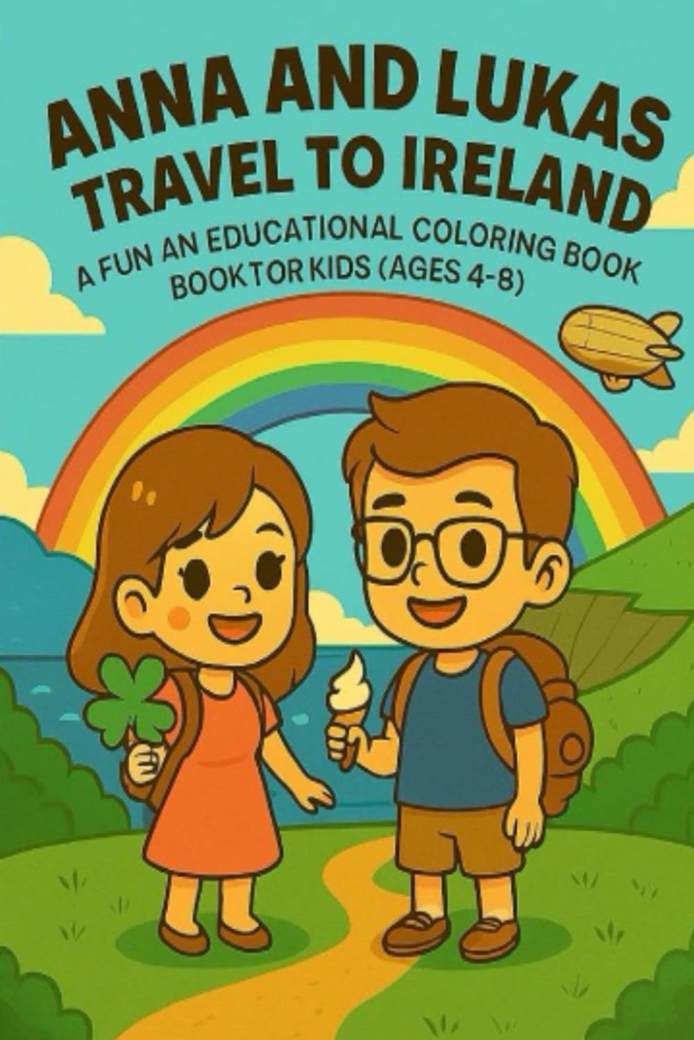 Anna and Lukas Travel to Ireland: An Educational Coloring Book for Kids with Irish Landmarks, Culture & Fun Facts