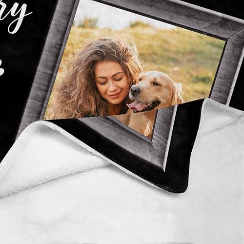 Miniatura 6 de Artsadd Manta de memoria personalizada por pérdida de mascotas, foto personalizada, nombre, perro, gato, manta conmemorativa, regalo de condolencia,