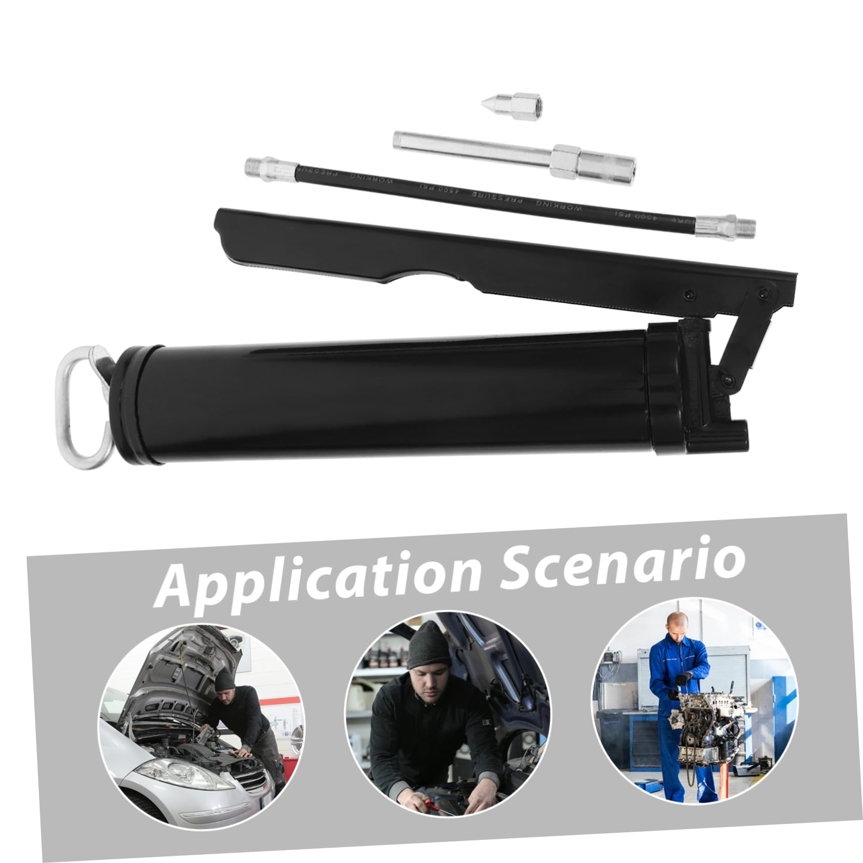 400cc Distributeur De Graisse Manuel Haute Pression Buse De Remplissage Huile Outil De Lubrification Portable pour Entretien Mécanique