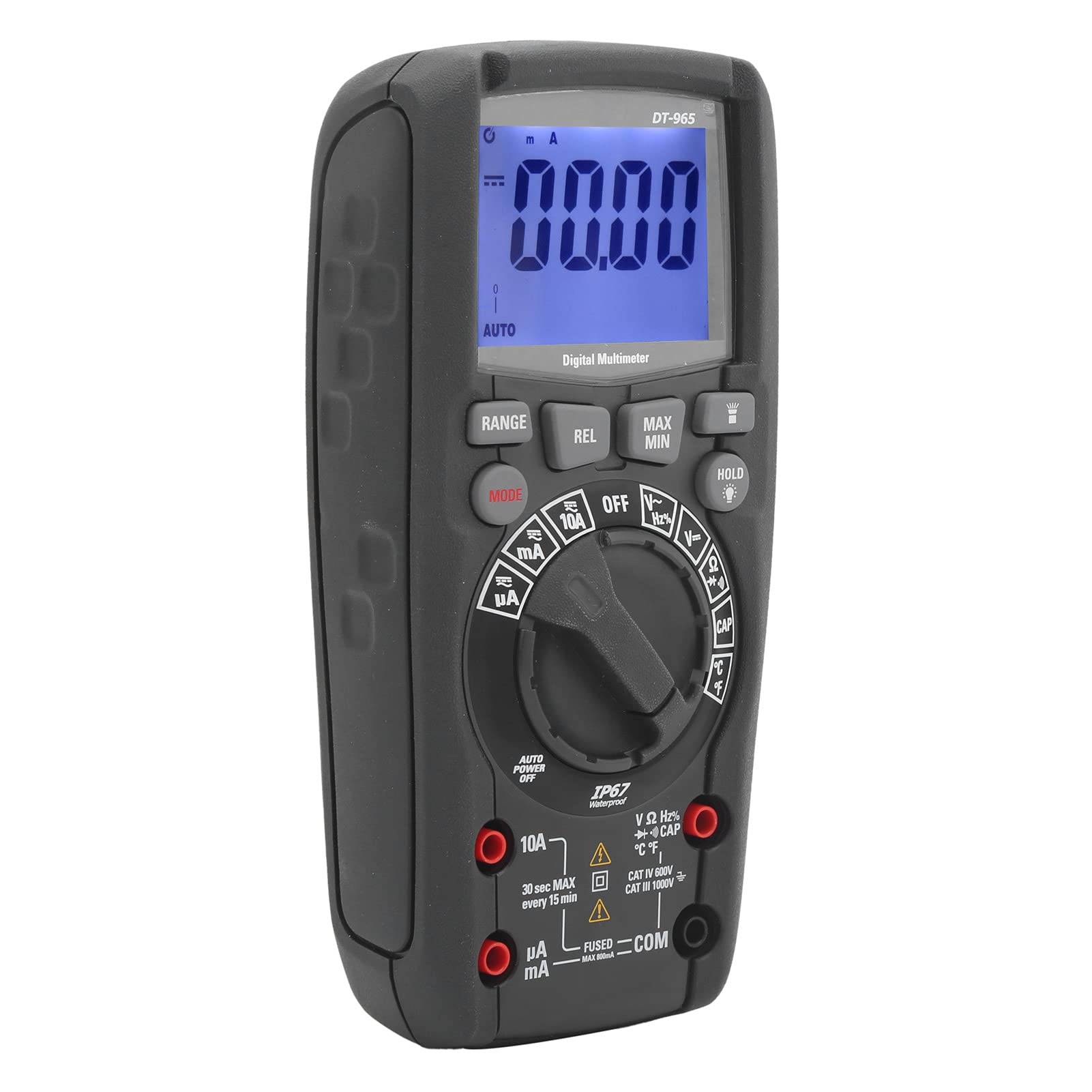 Multimetro Digitale Tester di Tensione AC/DC 6000 Conti per Manutenzione Elettrica e Fai da Te, Strumento per Elettricista Impermeabile IP67