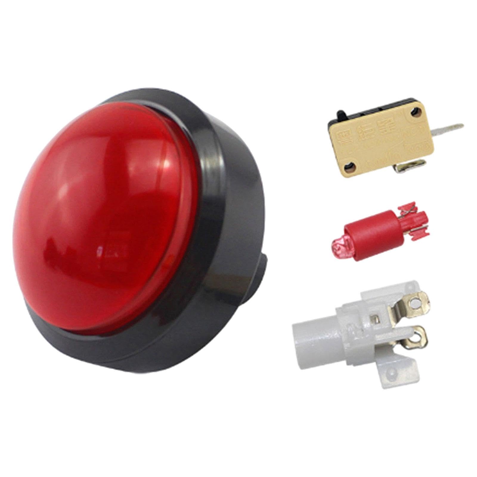 Dome Convex Type LED Illuminated Push Button For Arcade Machine Games Red|1 Piece 60mm LED Push Button|Replacement Parts| Arcade Jukeboxes & Pinball |Collectibles-picture-10