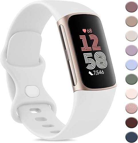 Miniatura 1 de AK Correa deportiva compatible con Fitbit Charge 6Fitbit Charge 5 bandas mujeres hombres, correas clásicas de repuesto suaves para Fitbit Charge 65