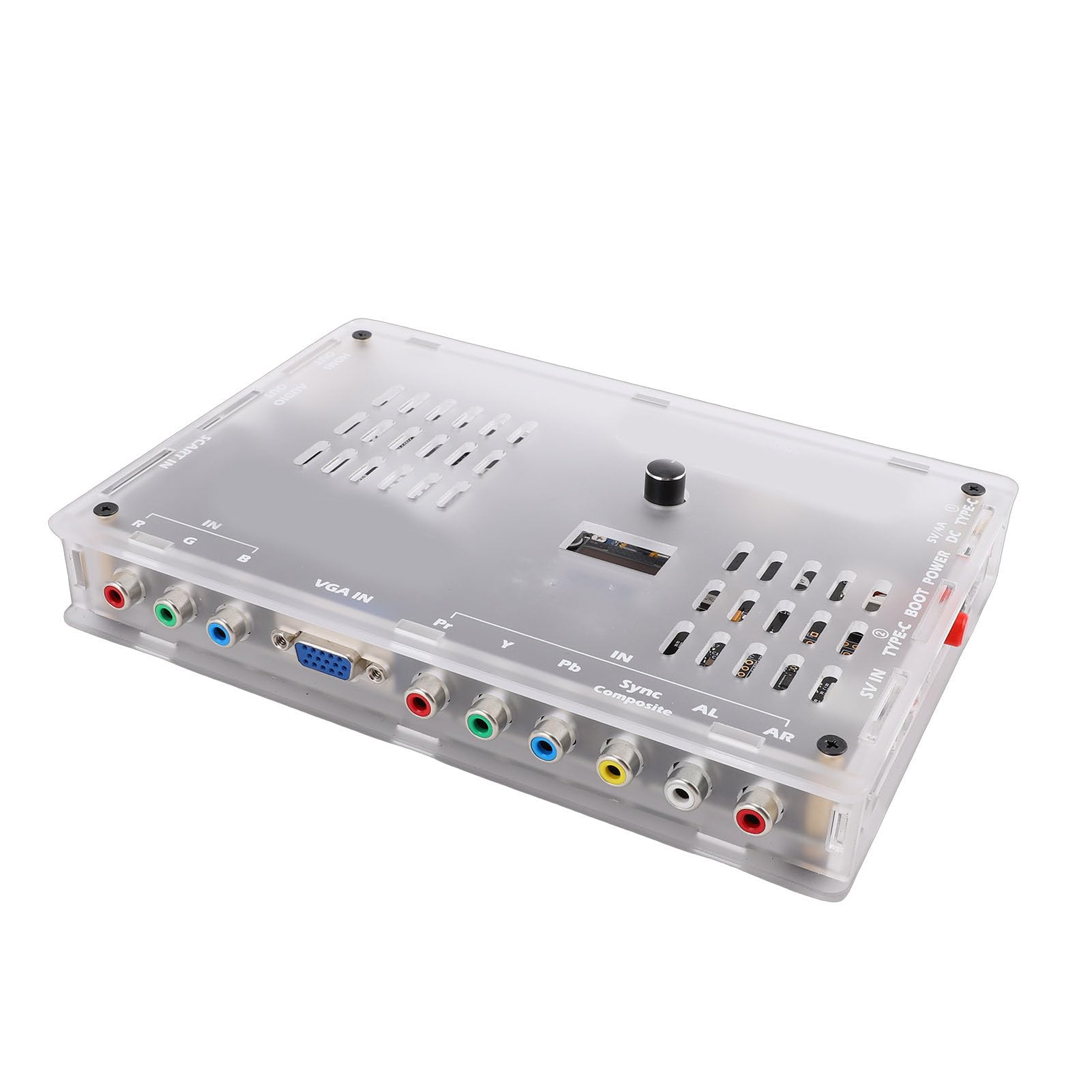 Convertidor de Vídeo de Control GBS, Convertidor GBSC Acrílico HD 1080P Salida de Interfaz Multimedia HD 5V 2A para Consola de Juegos Retro