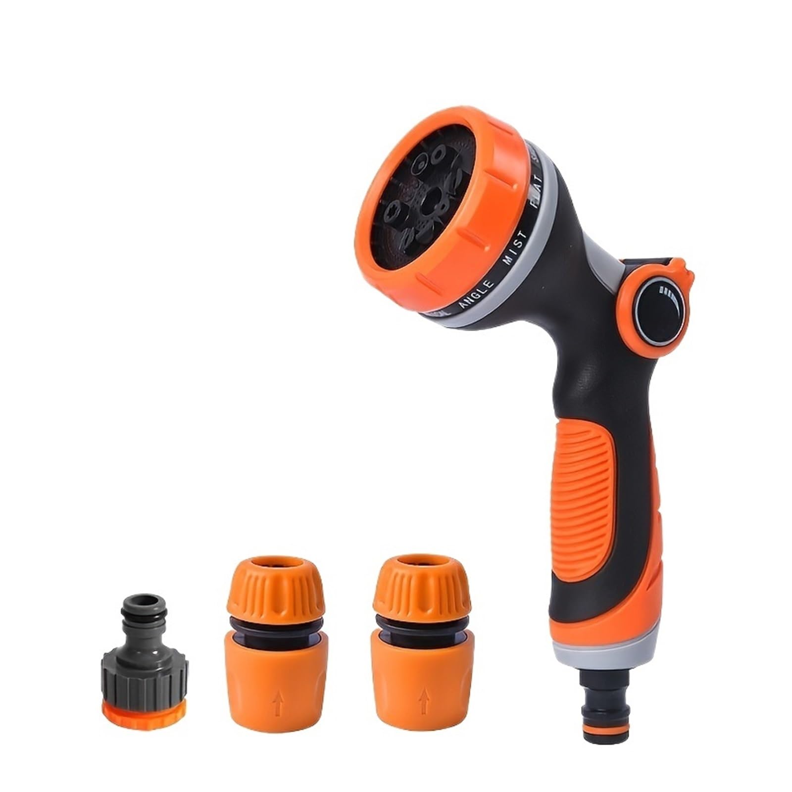 Pistola pulverizadora con manguera Boquilla, Pulverizador de agua con boquilla for manguera jardín y coche 10 modos un solo clic, plástico ingeniería