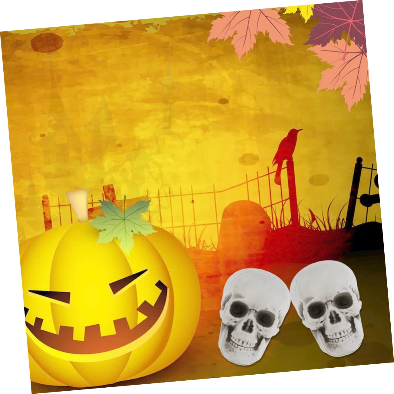 Toyvian 3 Juegos De Decoración De Calaveras Halloween De Plástico con Forma De Calavera Decoración del Hogar Niños Y Niñas 6 Piezas X 3