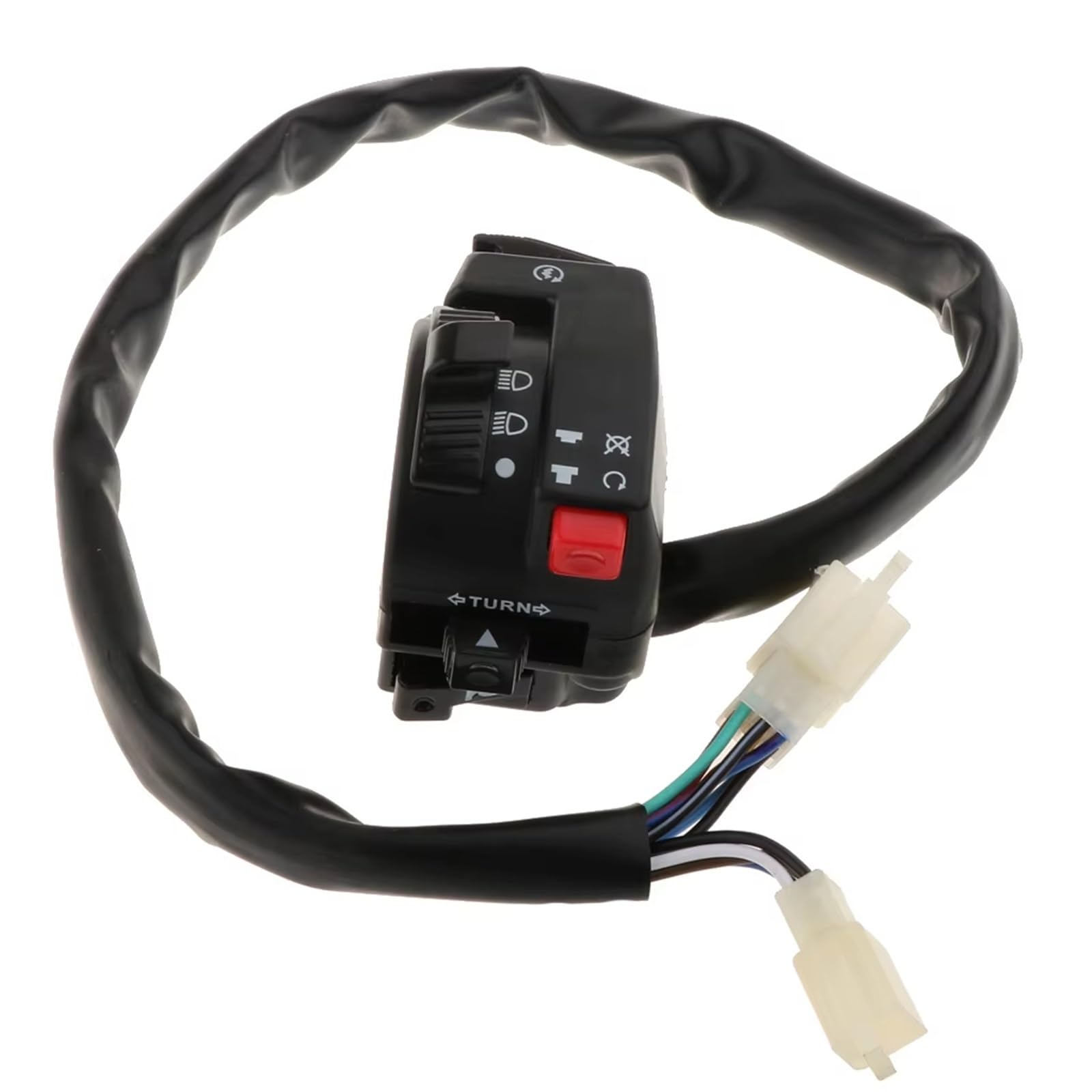 Interruptor 22 Mm para Motocicleta ATV Interruptor Izquierdo Luz Arranque Botón Estrangulación Interruptor Manillar Izquierdo para ATV 50-125cc Interruptor Momentáneo botón Arranque para Moto