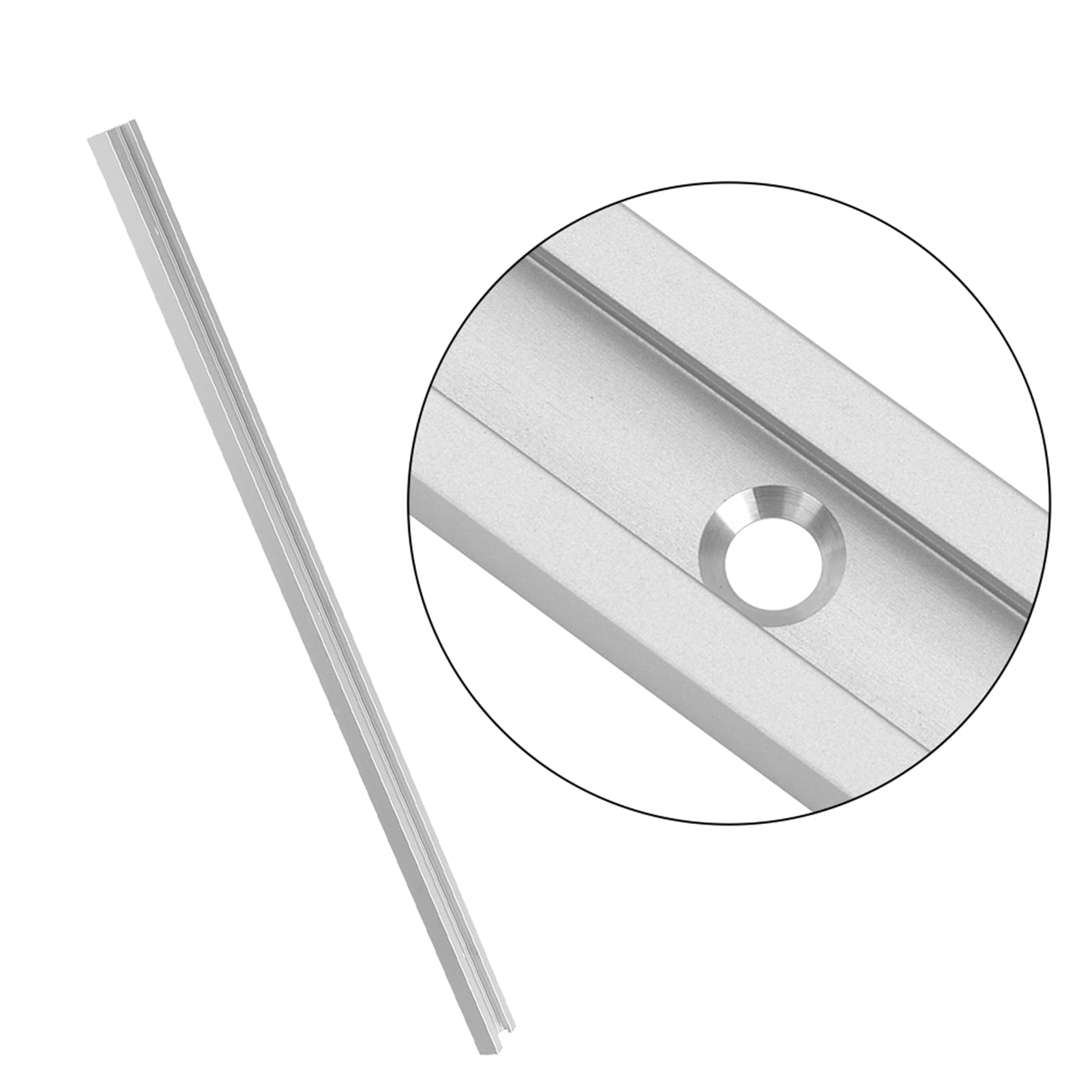 T-slot T-track Barra de pestañas, Riel en T Pestaña Mitro de Aleación de Aluminio no Poroso T-track T-slot Mitre Track Jig Fixture para Router Mesa Herramienta de sujeción (500mm)