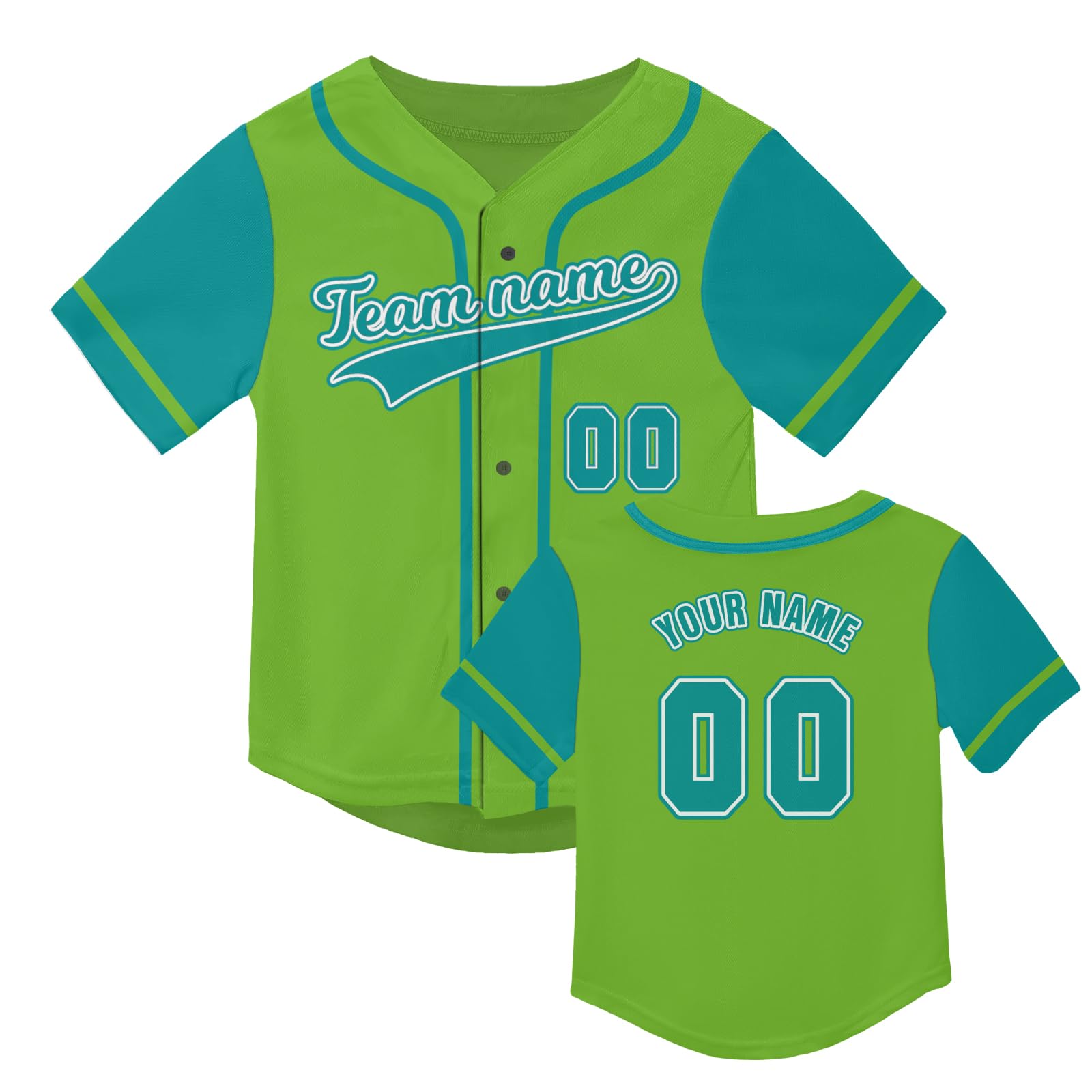 Pink Lime Green And Black Baseball Jersey Baseball Shirts For