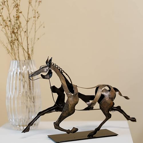 Miniatura 2 de Estatuas y esculturas de caballo, estatua de caballo hecha a mano, regalos de decoración del hogar, 9.8 x 3.5 x 14.5 pulgadas, decoración de cabeza