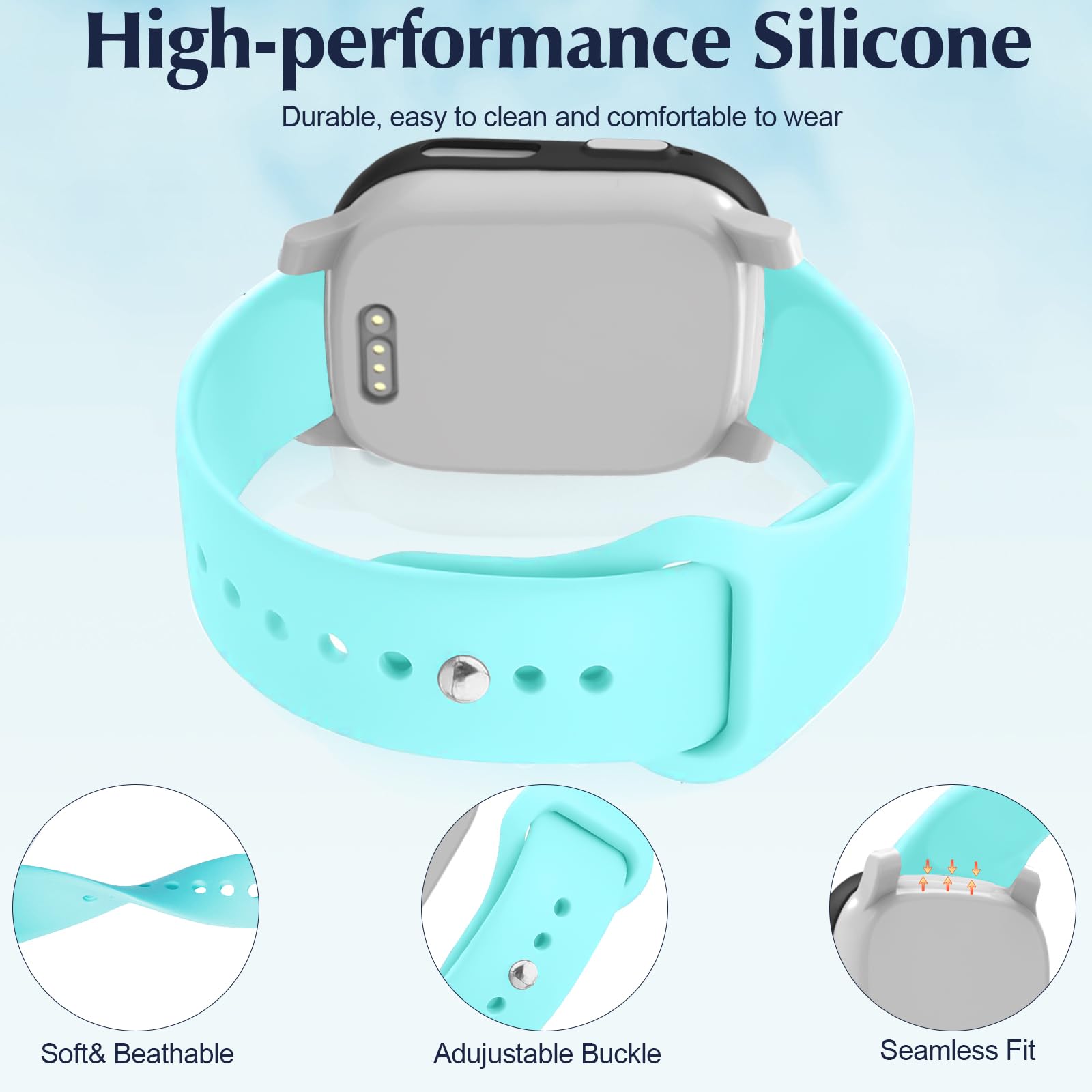 3 pulseras deportivas compatibles con Xplora X6, repuesto de silicona ajustable, correa de reloj suave para X6 Play para niños y niñas