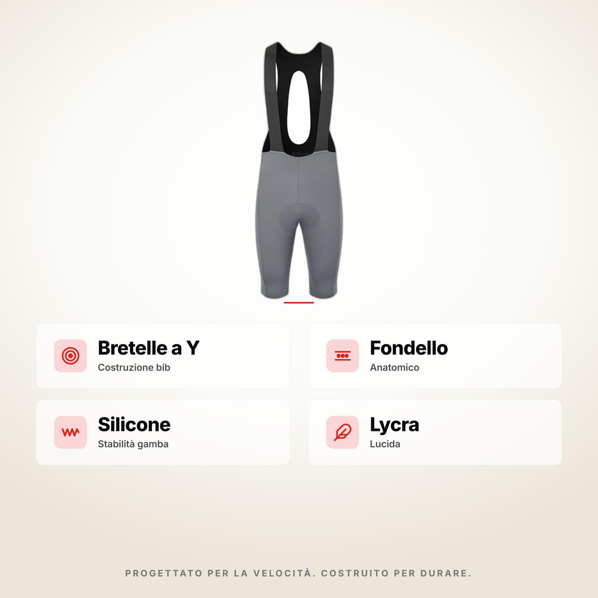 PRO Salopette Ciclismo Uomo | Bib Shorts Premium Fondello Italian | Aerodinamica UV Traspirante | XXS-XXXXL