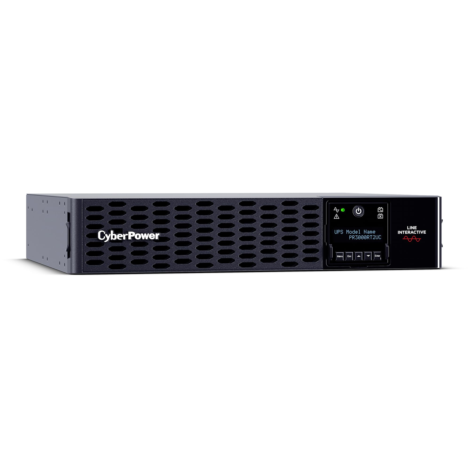 CyberPower PR3000RT2UC Smart App Sinewave UPS Battery Backup and Surge Protector, 3000VA/3000W, 9 Outlets, 2U Rack/Tower, AVR, Built-in Cloud Monitoring, UL Certified