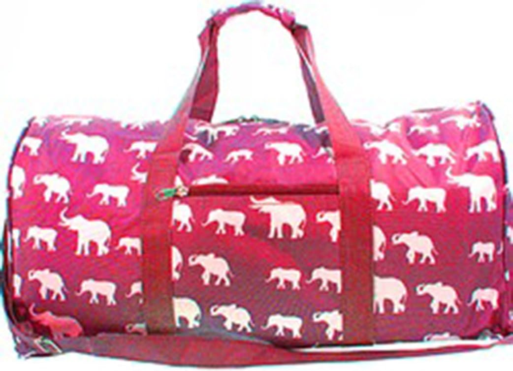 Elephant Print Duffle Bag Travel Luggage Carryon Gym Bag
