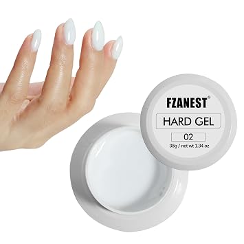 FZANEST Builder Gel for Nails Hema Tpo Free, Heat Free UV LED Hard Gel Building Strong Sculpting Extension Strengthen Professional Nail Art Manicure Milky White, 1.34 Fl Oz Pack of 1