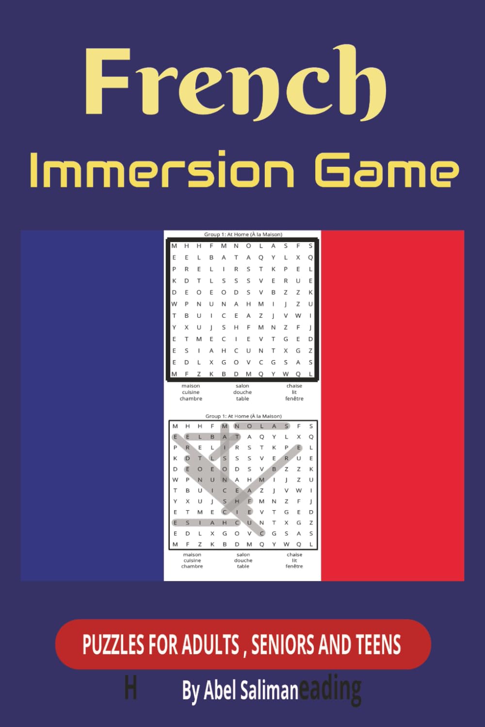 French Immersion Game: 495 Everyday French Words: A Fun Search & Find Game for Francophiles with Complete Translation Guide and Solutions.