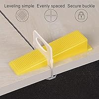 Vista 3 de DGSL Sistema de nivelación de azulejos, 400 piezas separadores de azulejos clips de herramientas de azulejos de 1/8 pulgadas, herramientas