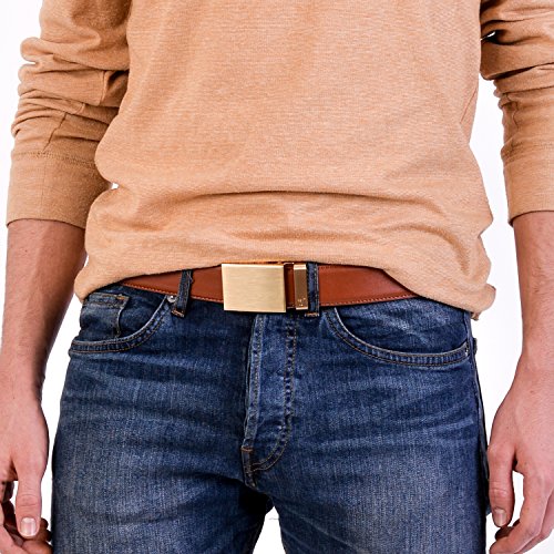 Image of Mission Belt Men's Leather Ratchet Belt, 40mm Metal Collection