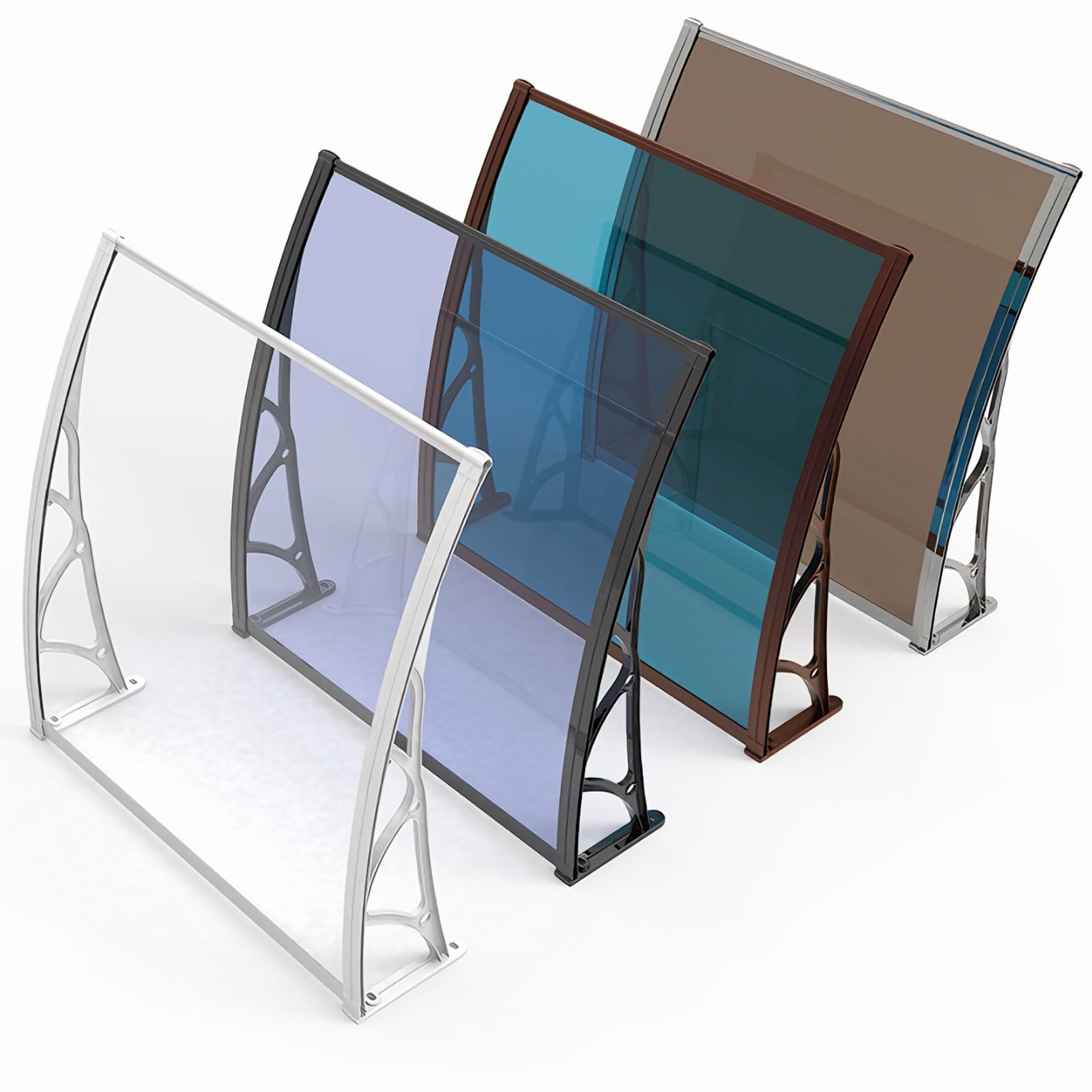 Generic Window Awning Door Canopy, 24"" 32"" 40"" 48"" Wide Awning Outdoor Rain Shelter with Aluminum Brackets, Front Door Patio Canopy for UV Rain