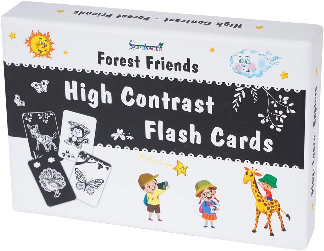 Flash Cards for Kids Early Learning Flash Cards 1 Year to 6 Years Babies (High Contrast Flash Cards)