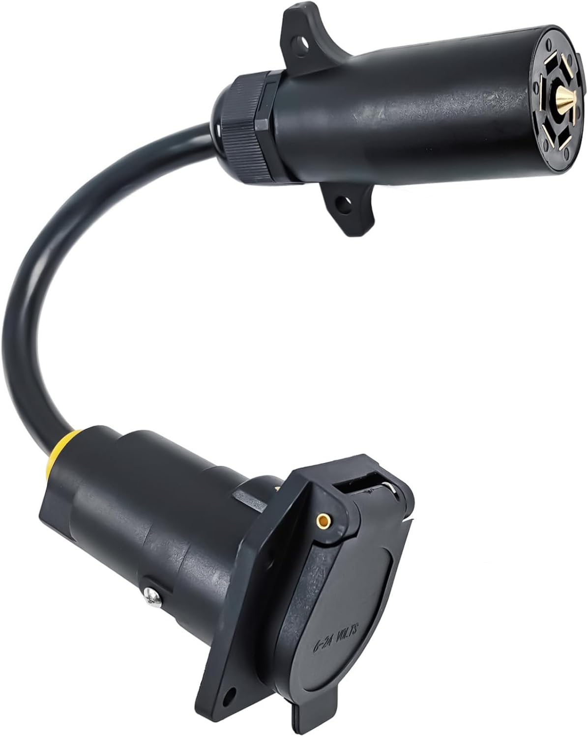 7 Way Connector Adapter, FR87PR 2021132201 F2BC004XXBK, 7 Pin 12V Power Adapter, Compatible with Furrion Vision S RV Trailer Observation Backup Camera System