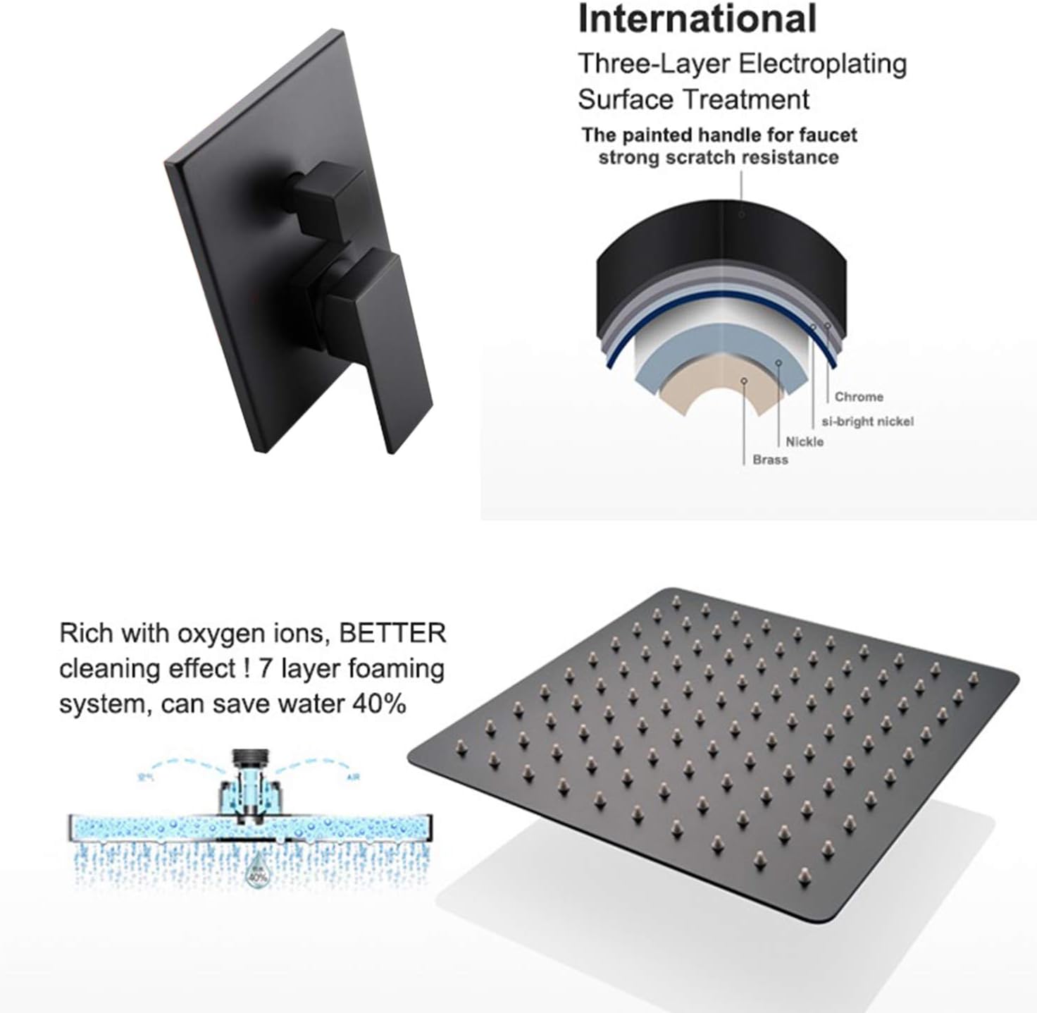 π₯ AZGO Rainfall Shower Systems(10, Matt Black),Rainfall Shower Head System with Handshower,Shower Faucet Rough-in Valve Body and Trim Included Exclusive Discount 60% Price AZGO Rainfall Shower Systems(10, Matt Black),Rainfall Shower Head System with Handshower,Shower Faucet Rough-in Valve Body and Trim Included