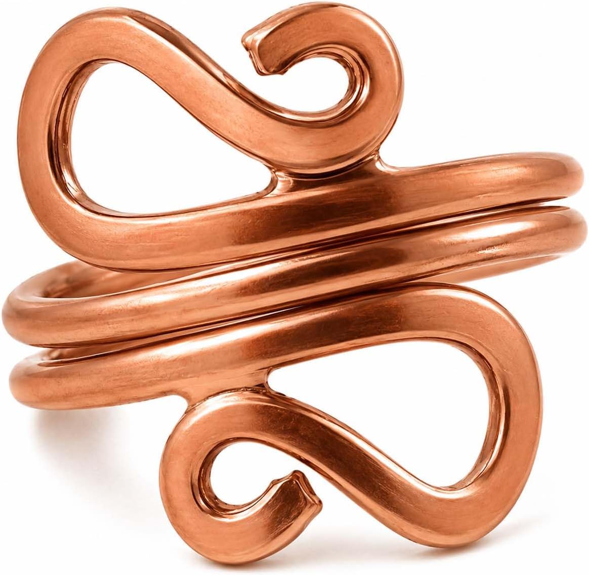 SHINDE EXPORTS Unisex-Adult Designer Pure Copper Ring Design 12